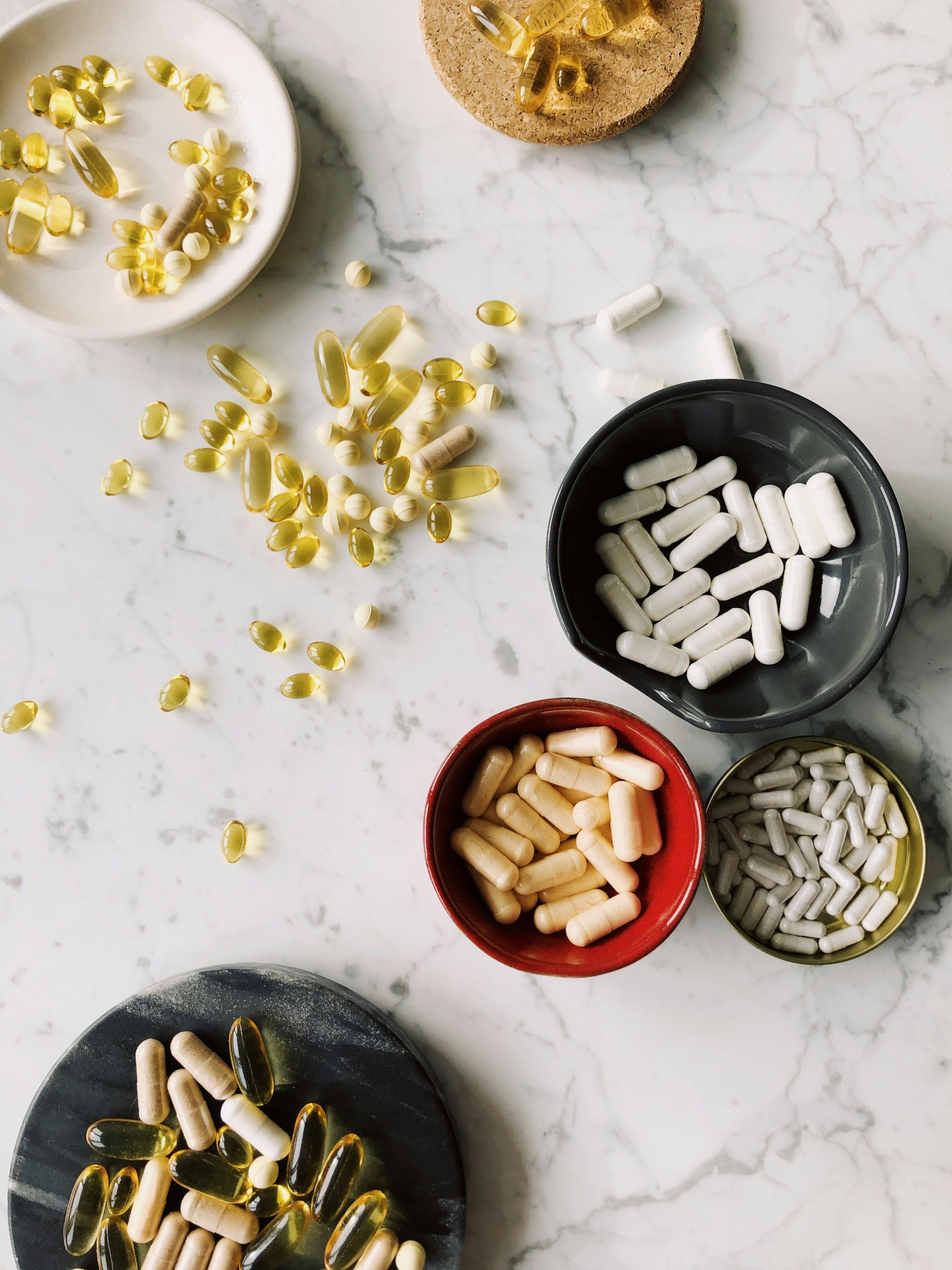 medications in bowls